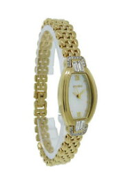 【送料無料】elgin eg300 womens petite analog tonneau mother of pearl crystal bracelet watch