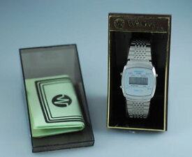 【送料無料】70s vintage windert lcd alarm day date light mens retro wrist watch nos w box