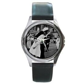 【送料無料】world war ii ends kiss times square round metal watch ww48