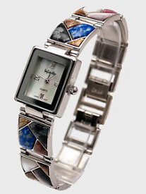 【送料無料】infinitywomens antique semi precious color stones links analog quartz watch