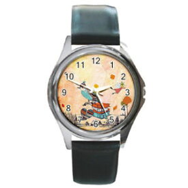 【送料無料】from a bookworm to a bookbird round metal watchwristwatch