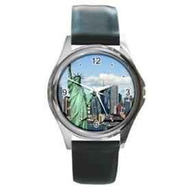 【送料無料】nyc souvenirs statue of liberty souvenir watch round metal wristwatch