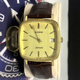 【送料無料】vintage rado automatic eta watch revisionato swiss made gold plated rare