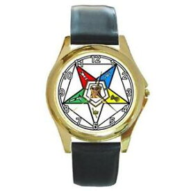 【送料無料】order of the eastern star masonic goldtone watch