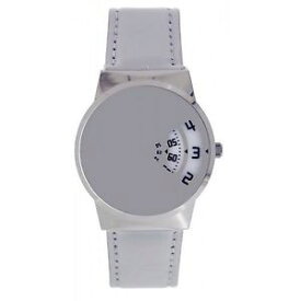 【送料無料】softech mens grey pu leather strap jump hour disc time display analog watch