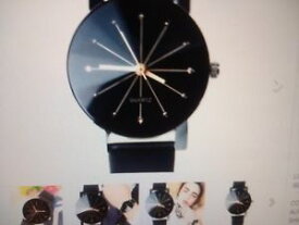【送料無料】quartz watches men women leather bracelet wristwatch waterproof ships from usa