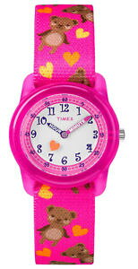 yztimex girls time machines quartz pink plasticelastic fabric watch tw7c16600