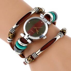 【送料無料】watch women quartz genuine leather triple bracelet lady fashion reloj para dama