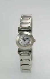 【送料無料】times square white womens stainless silver quartz battery watch