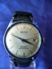 【送料無料】rare vintage mens tugaris swiss automatic 21 jewels wrist watch