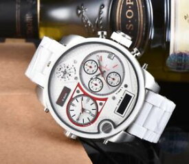 【送料無料】dlesel mens dz7277 white silicone digital analog multizone chronograph watch