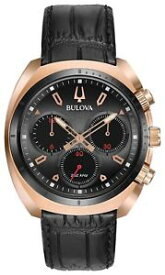 【送料無料】neues angebotbulova 98a156 mens curv chronograph watch rose gold and leather strap nwt