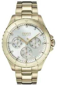 【送料無料】hugo boss womens premiere gold plated bracelet 1502445 watch 19