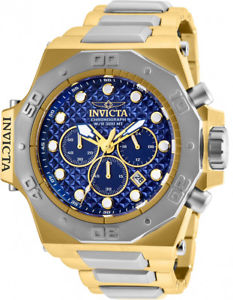 invicta mens akula quartz chronograph 300m two tone s steel watch 26043