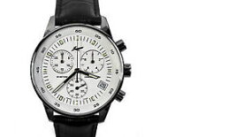 【送料無料】kahn prestige swiss analogue round wrist watch water resistant leather strap
