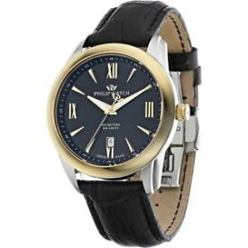 【送料無料】orologio uomo philip watch seahorse r8251196001 pelle nero gold swiss made