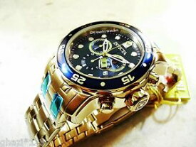 【送料無料】invicta mens scuba pro diver swiss chrono18k gold plated ss bracelet watch