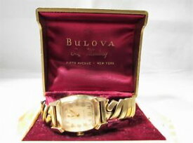 【送料無料】estate vintage 17 jewel rolled gold 2968795 bulova mens wrist watch k738