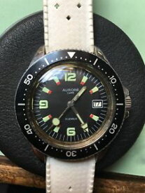 【送料無料】vintage french skin diver watch aurore luxe fe140 20atm big lollipop 39mm rare