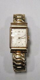 【送料無料】vintage wyler 14k solid gold mens wrist watch l387