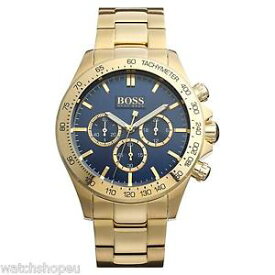 【送料無料】 hugo boss hb 1513340 mens gold chronograph watch 2 years warranty