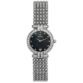 【送料無料】michel herbelin womens steel bracelet amp; case quartz analog watch 1687344xb49