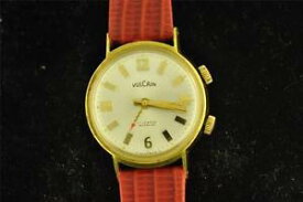 【送料無料】retro mens clean vulcain alarm wristwatch watch keeping time