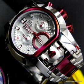 【送料無料】invicta bolt zeus magnum burgandy 52mm dual swiss movt chrono steel watch