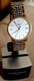 【送料無料】 men’s longines la grande classique gold plated 2 tone date bracelet watch