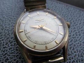 【送料無料】vintage mens longines steel cased watch