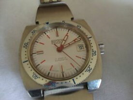 【送料無料】vintage wrist watch ross automatic date wr 20atm cal2475, ref1005,swiss made