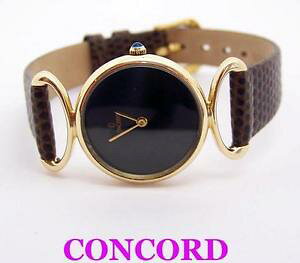�y���������zsolid 14k yellow gold concord ladies quartz watch 358227* exlnt cond* serviced