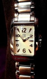 【送料無料】esquire esq movado e5222 swiss quartz stainless steel womens tank watch