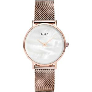 �y���������zorologio cluse cl30047 minuit la perle donna mesh oro rosa 33mm madreperla medio