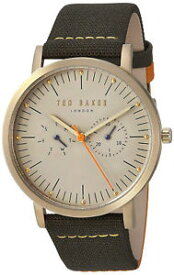 【送料無料】neues angebotted baker london te50274002 mens goldtone analog watch nylonleather strap