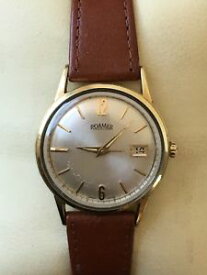 【送料無料】vintage amp; rare roamer date wristwatch with date at 3