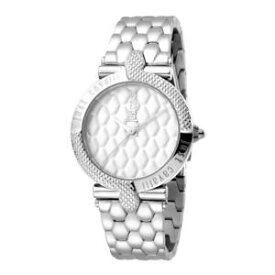 【送料無料】orologio solo tempo donna just cavalli acciaio serpente argento jc1l047m0055