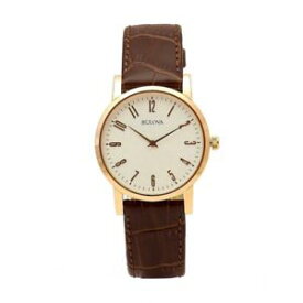 【送料無料】neues angebotbulova mens classic collection 97a107 brownrose gold analog leather watch