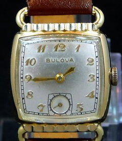 【送料無料】excellent original vintage 1951 bulova fancy lugs manual wind watch service 10bt