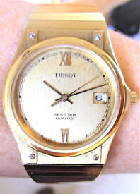 【送料無料】neues angebotgents swiss gp tissot seastar quartz eta movt bracelet date watch serviced
