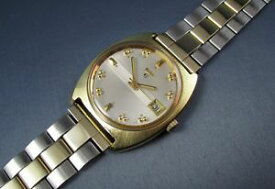 【送料無料】vintage elgin gold plated hand wind mens date watch 17j swiss 988 1970