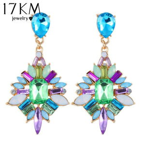 �y���������z�s�A�X�@�f�J���t���{�w�~�A���C���X�g�[���s�A�X�@as de56976 luxus bunte bohmen strass ohrringe fur frauen zink legierung wasser