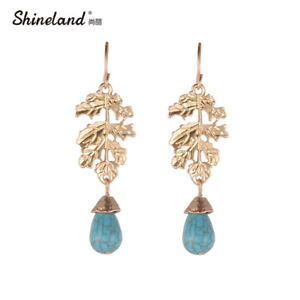 �y���������z�s�A�X�@���b�O�f�s�A�X�@as de61065 frauen harz stein statement lange baumeln ohrringe fur blau zink leg