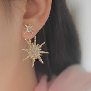 �y���������z�s�A�X�@�f�S�[���h�X�^�[�N���X�^�����C���X�g�[���A�N�Z�T���s�A�X�@as de66606 goldfarben stern kristallrhinestone baumeln ohrring fur zubehor zink