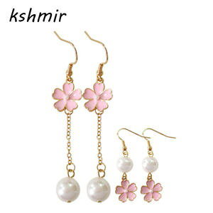 �y���������z�s�A�X�@�f�s�A�X�@�s���Nas de61028 kirschbluten lange ohrringe rosa zink legierung anlage