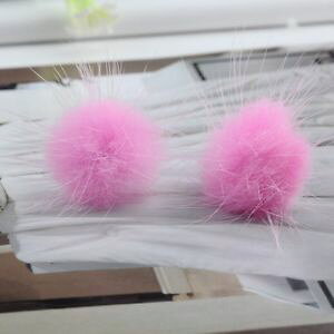 �y���������z�s�A�X�@�f�~���N�{�[���V���o�[�s�A�Xas de58971 metall nerz pelz kugel silber farben ohrringe fur frauen zink legier