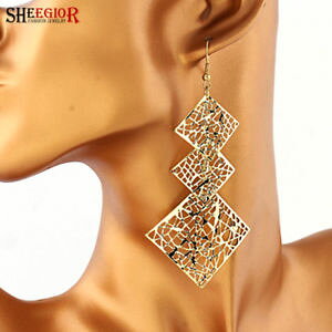 �y���������z�s�A�X�@�f�s�A�X�@as de65935 boho hohle quadrate lange ohrringe fur frauen geschenke schone handg