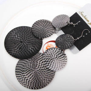 �y���������z�s�A�X�@�f���f�B�S�[���h�V���o�[�s�A�X�@���E���has de61909 paar lady gold silber schwarz lang ohrringe zink legierung runde