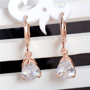 �y���������z�s�A�X�@�f�S�[���h�J���[�W���R���s�A�X�@as de62521 gold farbe weib crystals zircon ohrringe fur frauen uberzog wasser t