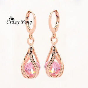 �y���������z�s�A�X�@�f�t�F�����[�Y�s���N���E���has de67221 feng frauen rose weib pink lila grun cz zink legierung runde